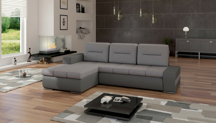 Diseño sofá esquinero Ottavio con función cama, sofá seccional, sofás cama, sofá cama.