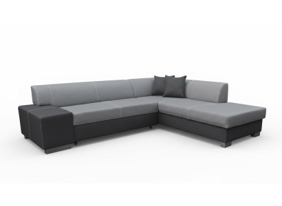 Sofá esquinero de diseño moderno Porto con función de cama, sofá de tela.