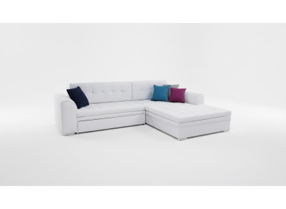 Diseño sofá esquinero con función de cama, sofá acolchado de tela.