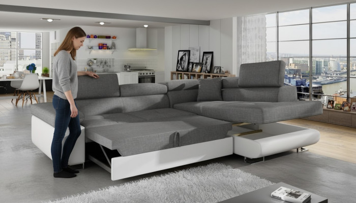 Diseño clásico Sofá de esquina Sofá Cama Sofá Tapizados Textil Sofás