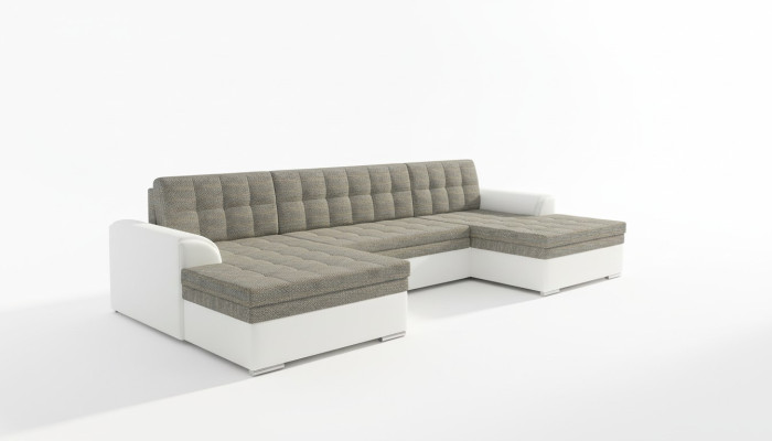 Diseño moderno Sofá esquinero Vento Función de cama Sofá de cuero Tapizado Textil Sofás
