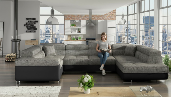 Diseño sofá esquinero sofá cama con función de cama sofá cuero tapizado textil sofás nuevo 5625