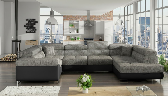 Diseño sofá esquinero sofá cama con función de cama sofá cuero tapizado textil sofás nuevo 5625