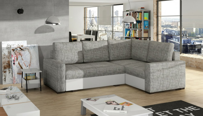 Diseño sofá esquinero con función de cama en cuero / tela Sofá cama Nuevo 1469