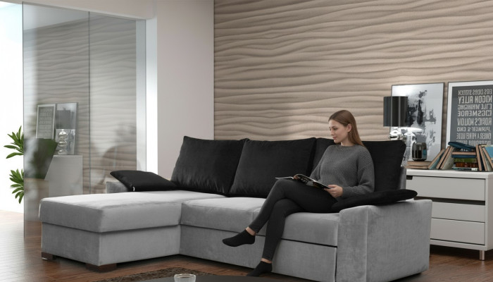 Diseño sofá rinconera sofá cama función cama sofá cuero tapizado textil sofás