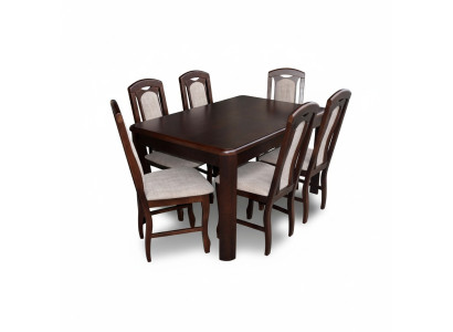 6 sillas + conjunto de mesa de comedor XXL, conjunto de sillas de madera para mesa.