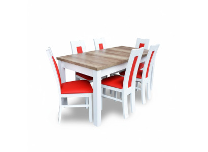 Mesa Grupo de comedor Conjunto de comedor Mesa 6 sillas Silla Conjunto de madera