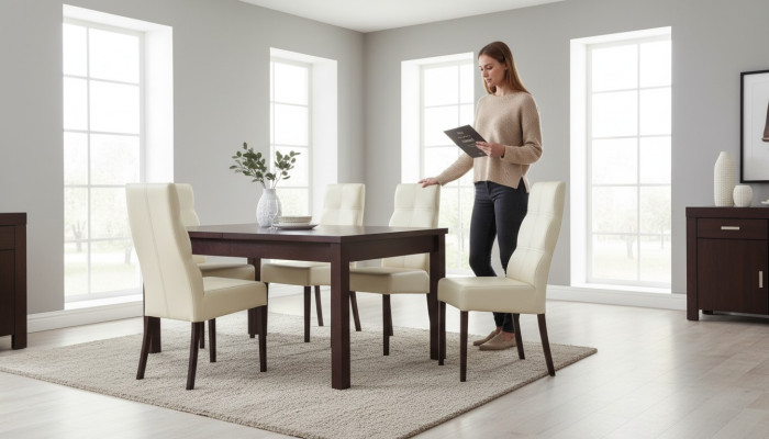 Mesa de comedor + 6 sillas conjunto de silla Set conjuntos de sillas de comedor Mesas
