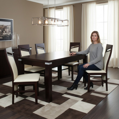 Mesa de comedor 6 sillas conjunto de mesa y sillas Set de sala de estar Conjuntos de diseño de comedor