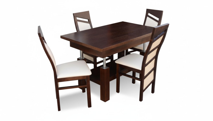 Mesa de diseñador + 4 sillas Conjuntos completos de decoración para salón y comedor