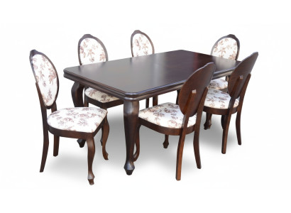 Mesa de diseñador + conjunto completo de 6 sillas para sala de estar y comedor.