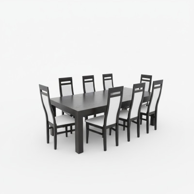 Mesa de conferencias XXL con 8 sillas mesa de madera conjunto tapizado mesas de reuniones.