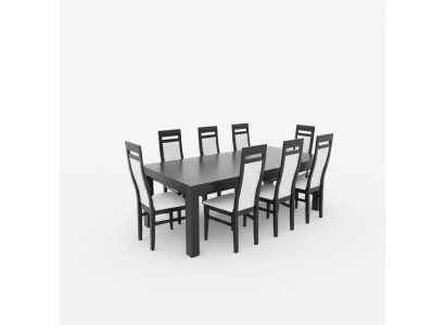 Mesa de conferencias XXL con 8 sillas mesa de madera conjunto tapizado mesas de reuniones.