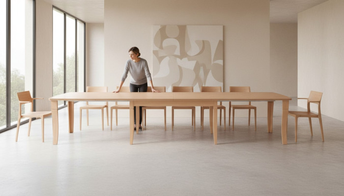 XXL Mesa 400cm Gran Mesa de Diseño de Conferencia Mesa de Madera Mesas Reunión