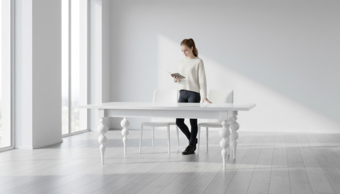 Diseñador mesa de comedor Mesa de diseño Madera Comedor Sala de estar Decoración clásica