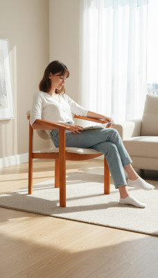 Silla de lujo con diseño acolchado Sillas Asiento Respaldo Oficina Comedor Madera maciza K27 Nuevo