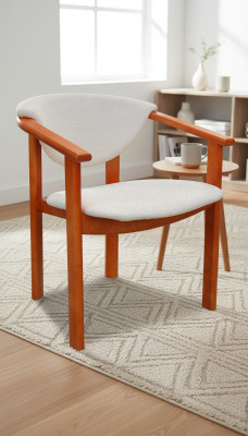 Silla de lujo con diseño acolchado Sillas Asiento Respaldo Oficina Comedor Madera maciza K27 Nuevo