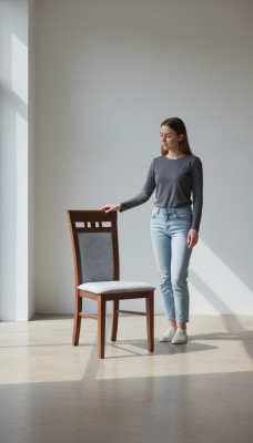 Diseño de lujo de silla de madera maciza para oficina, comedor.
