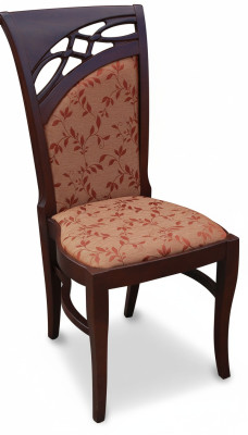 Silla tapizada de diseño de lujo, sillas asiento de madera respaldo oficina comedor.