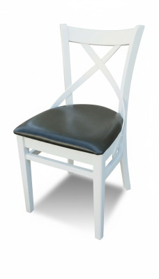 Silla acolchada de diseño de lujo Sillas Asiento Respaldo Oficina Oficina Comedor Madera K66 NUEVO
