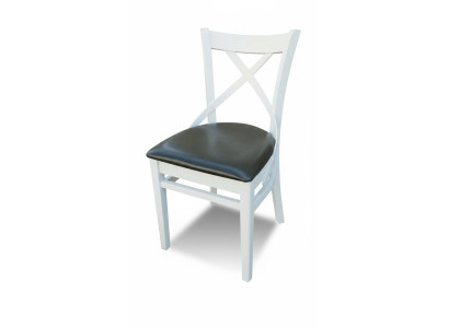 Silla acolchada de diseño de lujo Sillas Asiento Respaldo Oficina Oficina Comedor Madera K66 NUEVO
