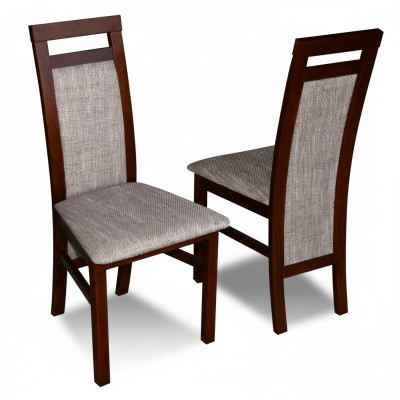 Lujo Diseño Silla de tapizado Sillas Asiento Espalda Madera maciza Comedor Madera K75 NUEVO