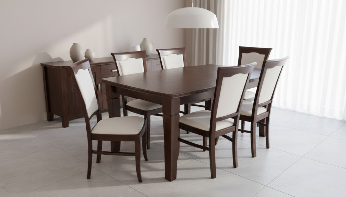 Mesa de diseño + conjunto de 6 sillas. Conjuntos completos de sala de estar y comedor.