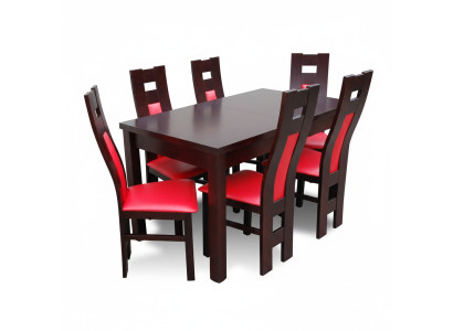 Mesa de comedor + conjunto de 6 sillas para sala de estar.