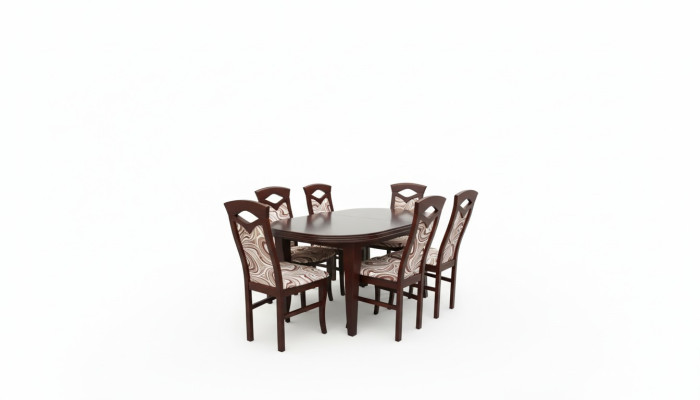 Juego de comedor clásico de mesa de madera con 6 sillas diseño de silla.