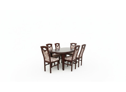 Juego de comedor clásico de mesa de madera con 6 sillas diseño de silla.