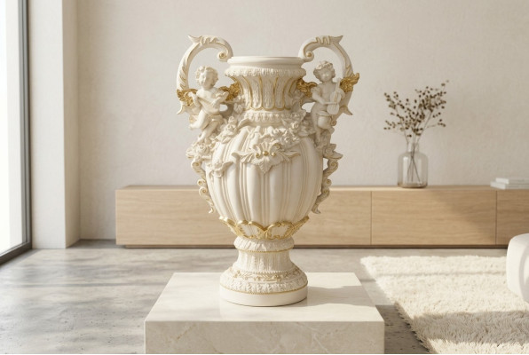 Jarrón XXL decoración de mesa jarrones estilo antiguo escultura figura cáliz Roma 71cm