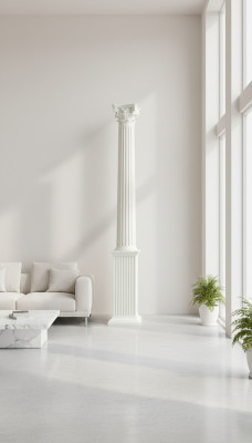 313 cm XXL Gran estilo de columna 1900 Estilo antiguo griego Restaurante Café