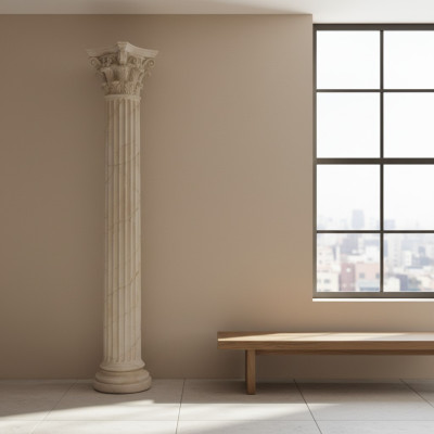Diseño de columna antigua de columna de columna decorativa de columna Soporte pedestal Nuevo 228 cm.