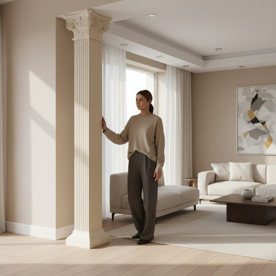 XXL Columna Griega Estilo Antiguo Diseño Columnas Lujo Soportes Nuevo 300cm Grande
