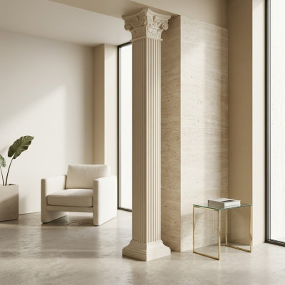 XXL Columna Griega Estilo Antiguo Diseño Columnas Lujo Soportes Nuevo 300cm Grande