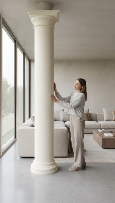 XXL columna de estilo romano 300cm diseño de columna lujo decoración casa apartamento nuevo