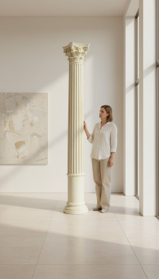 Estilo antiguo mobiliario hotel vestíbulo restaurante columnas columna XXL 275cm estilo romano