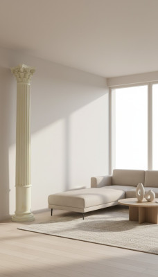 Estilo antiguo mobiliario hotel vestíbulo restaurante columnas columna XXL 275cm estilo romano
