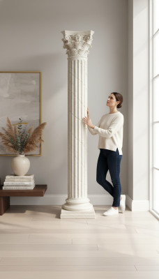 XXL columna griega estilo antiguo diseño columnas lujo soportes nuevo 224 cm grande nuevo.