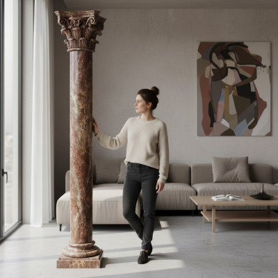 XXL columna griega estilo antiguo diseño columnas soportes de lujo nuevo 210 cm grande nuevo.