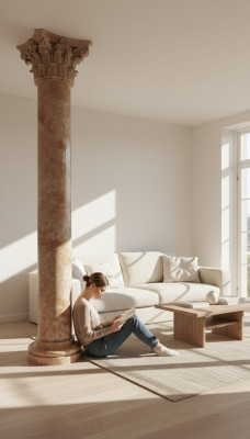 XXL Columna Griega 300cm Grande Estilo Diseño Columnas Lujo Soportes Estilo Antiguo