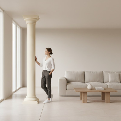XXL columna griega estilo antiguo diseño columnas lujo soportes nueva 210cm grande nueva.