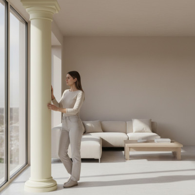 Estilo antiguo XXL Diseño de columna griega Columnas de lujo Nuevos soportes grandes de 300cm de altura Nuevo