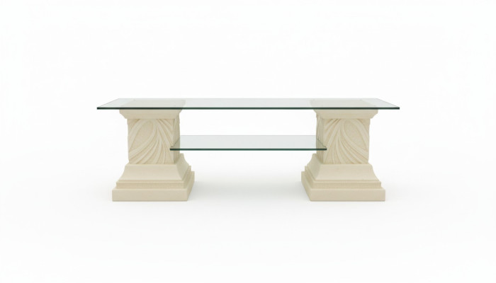 Diseño Vitrina Estante de vidrio Columna Vitrinas Estanterías Mueble de TV Sala de estar 1853 Nuevo