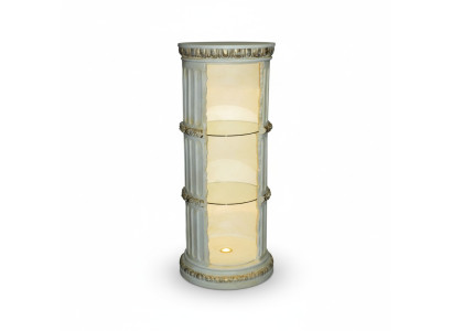 Vitrina Bar estante de vidrio Anfora Florero Florero de piso Columna Gabinete Vitrinas Estantes 1858