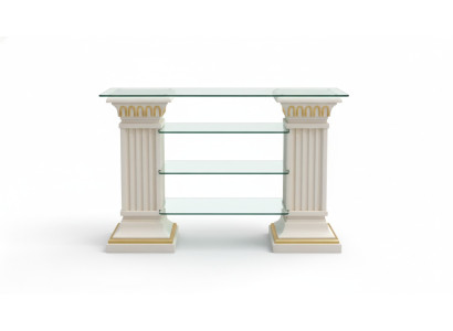 Diseño Vitrina Estantería de vidrio Columna Vitrinas Estantes Mueble de TV Salón 1871 Nuevo
