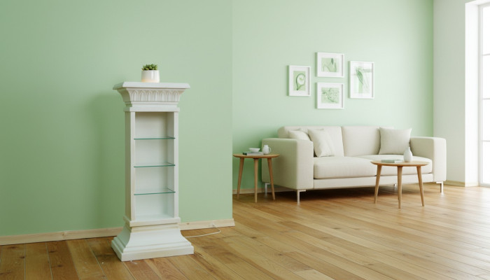 Diseño Vitrina Estante de Cristal Columna Vitrinas Estantes Lámpara Armario Sala de estar 6893