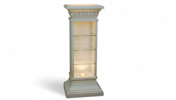 Diseño Vitrina Estante de Vidrio Columna Vitrinas Estantes Armario de CD Lámpara 6894 Nuevo