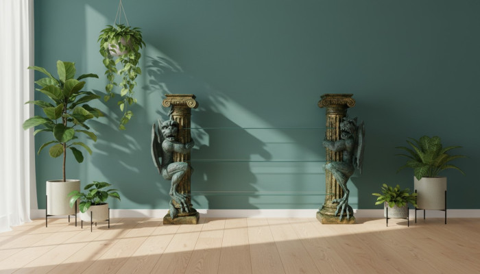 Diseño de vitrina estantería columna de vidrio vitrinas estantes figuras decorativas armario 1834 nuevo