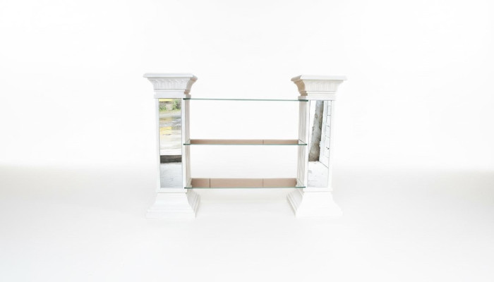 Diseño estante XXL vitrina columna jarrón decorativo espejo decoración Deco 1838 Nuevo